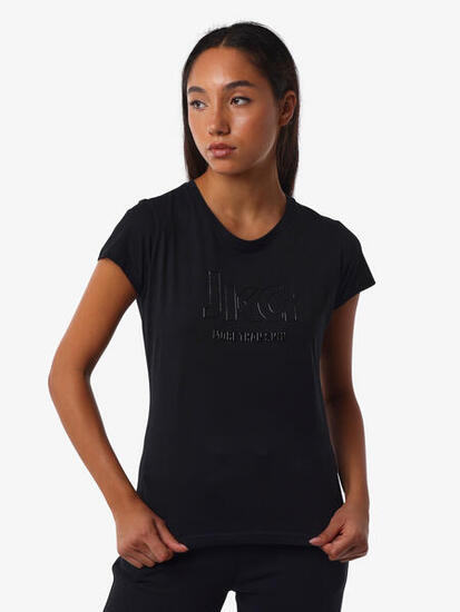 t-shirt de fitness en coton noir pour femme