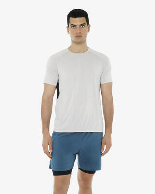 Zwart synthetisch fitness-t-shirt voor heren