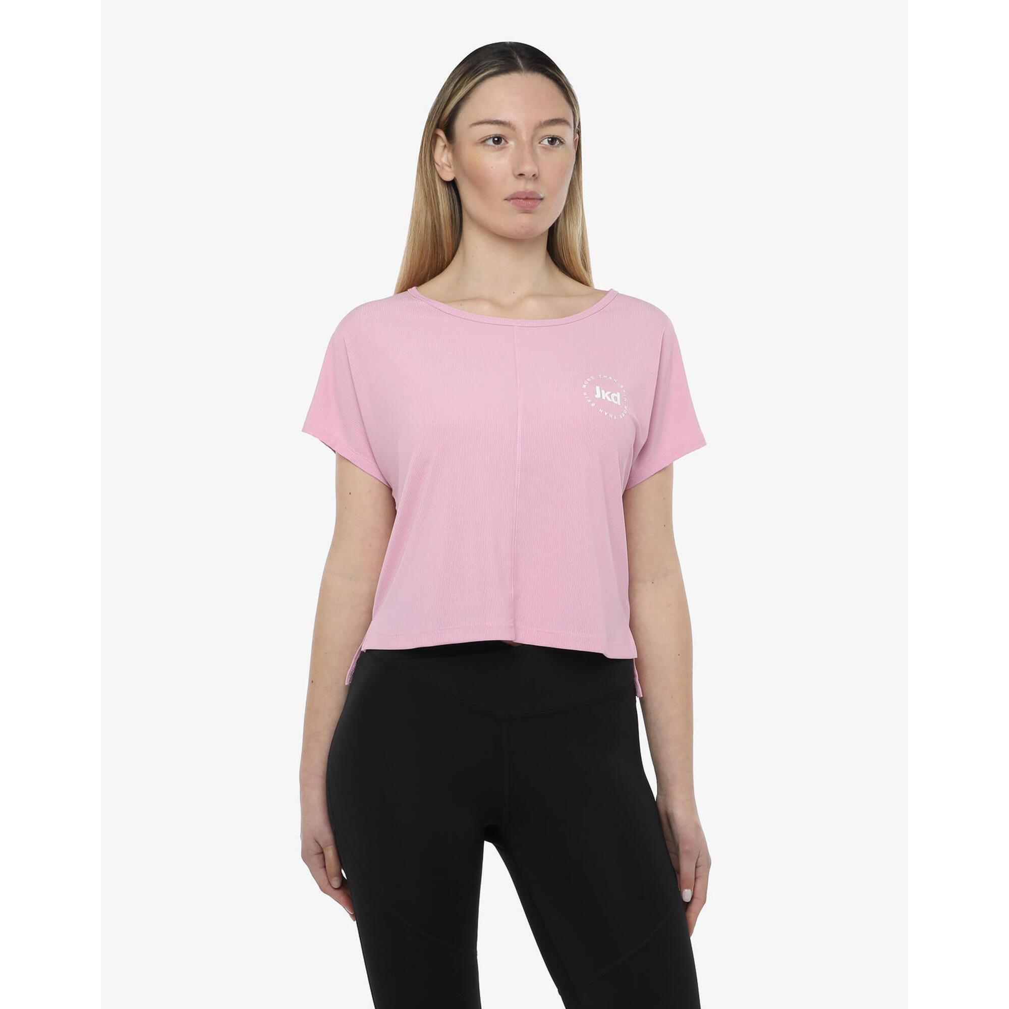 Jaked - T-shirt Femme Pivoine En Matière Synthétique Pour Le Fitness - T-shirt Manches Courtes - Bleu - 48 Xl - Decathlon