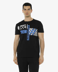 T-shirt de fitness en coton noir pour homme