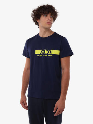 T-shirt de fitness synthétique noir pour homme