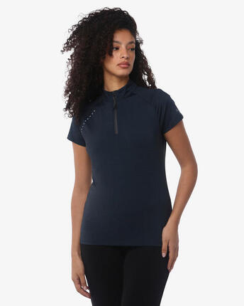 graues Fitness-T-Shirt aus Baumwolle für Damen