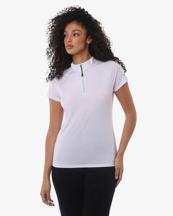 graues Fitness-T-Shirt aus Baumwolle für Damen