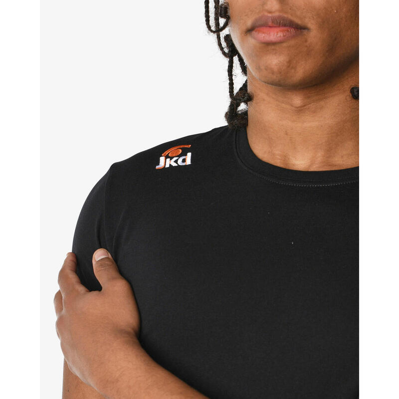 t-shirt de fitness en coton noir pour hommes et femmes