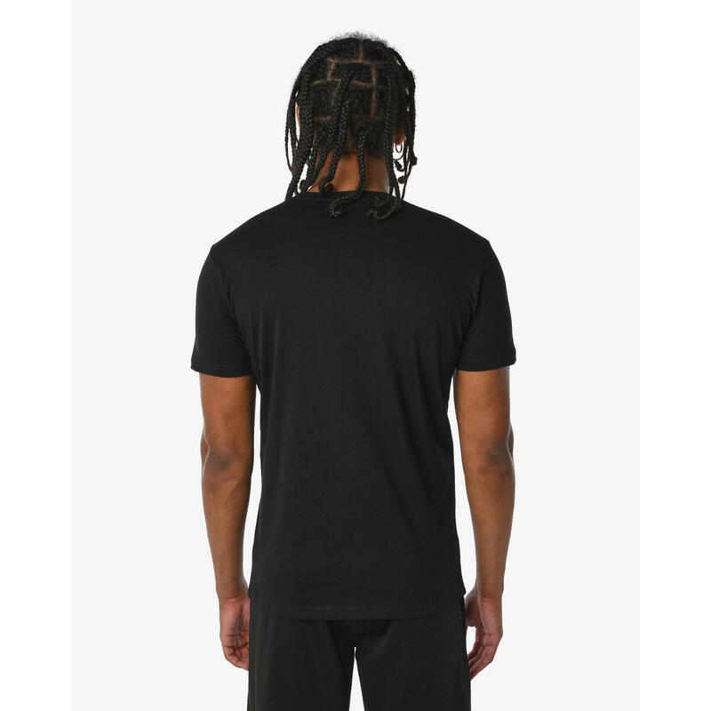 t-shirt de fitness en coton noir pour hommes et femmes