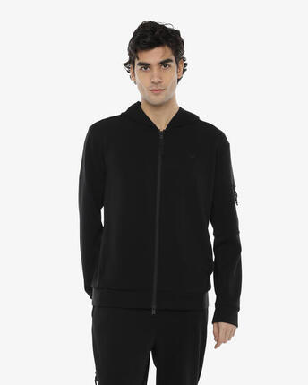 Sweat-shirt de fitness synthétique noir pour homme
