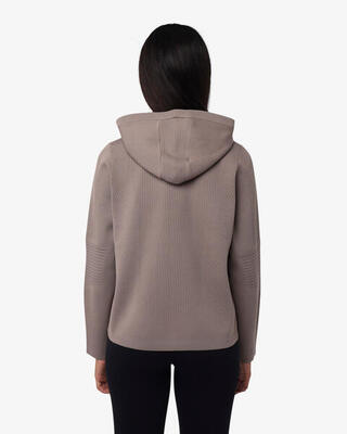 Burgunderfarbenes Damen-Sweatshirt aus synthetischem Material für Fitness