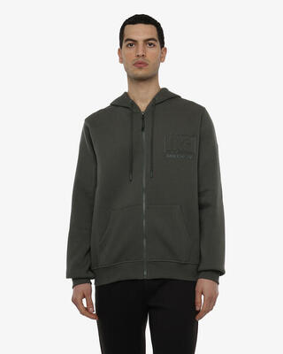 schwarzes Fitness-Sweatshirt aus Baumwolle für Herren