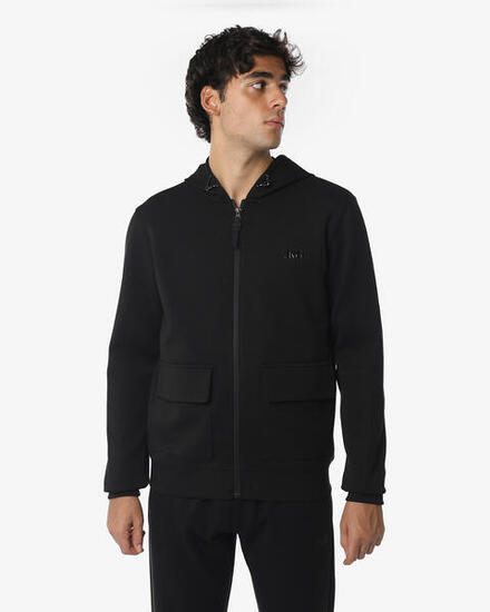 Sweat-shirt de fitness synthétique noir pour homme