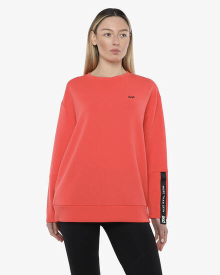 Sweat-shirt femme géranium en matière synthétique pour le fitness