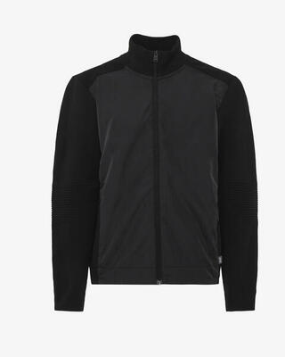 Schwarzes Fitness-Sweatshirt aus Synthetik für Herren