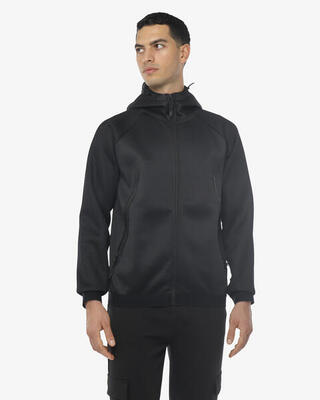 Schwarzes Fitness-Sweatshirt aus Synthetik für Herren