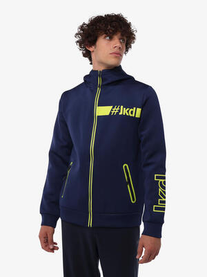 Schwarzes Fitness-Sweatshirt aus Synthetik für Herren