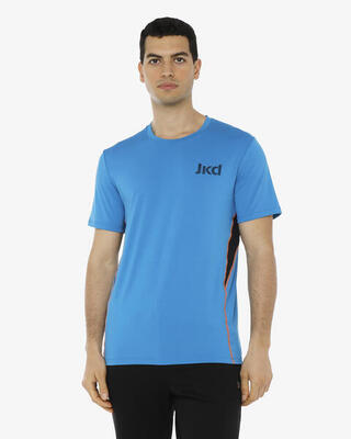 Zwart synthetisch fitness-t-shirt voor heren