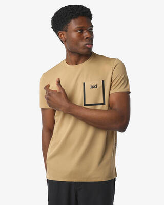 Zwart synthetisch fitness-t-shirt voor heren