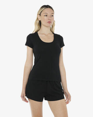 t-shirt bianco da donna in cotone da fitness