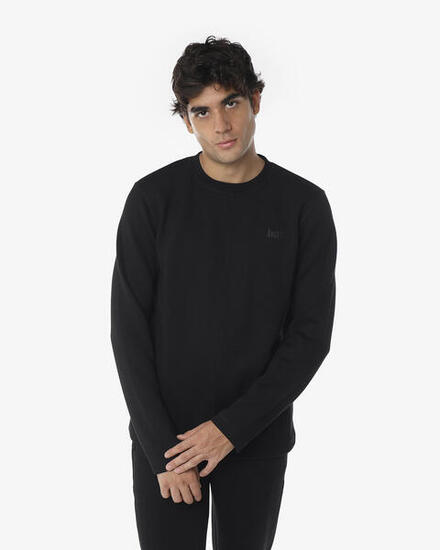 Schwarzes Fitness-Sweatshirt aus Synthetik für Herren