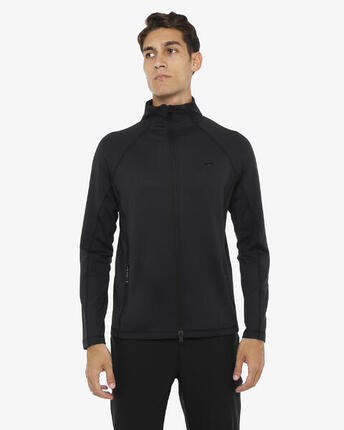 Sweat-shirt de fitness synthétique noir pour homme