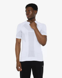 T-shirt de fitness synthétique blanc pour homme