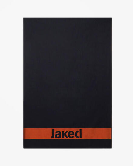 Marineblaues Fitnesshandtuch aus Baumwolle für Damen und Herren