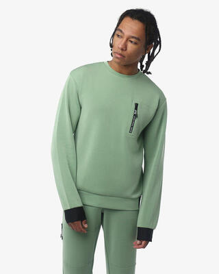 Grünes Fitness-Sweatshirt aus Synthetik für Herren