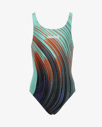 maillot de bain turquoise pour fille en matière synthétique pour la natation