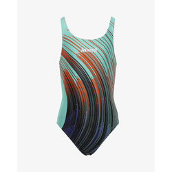 maillot de bain turquoise pour fille en matière synthétique pour la natation