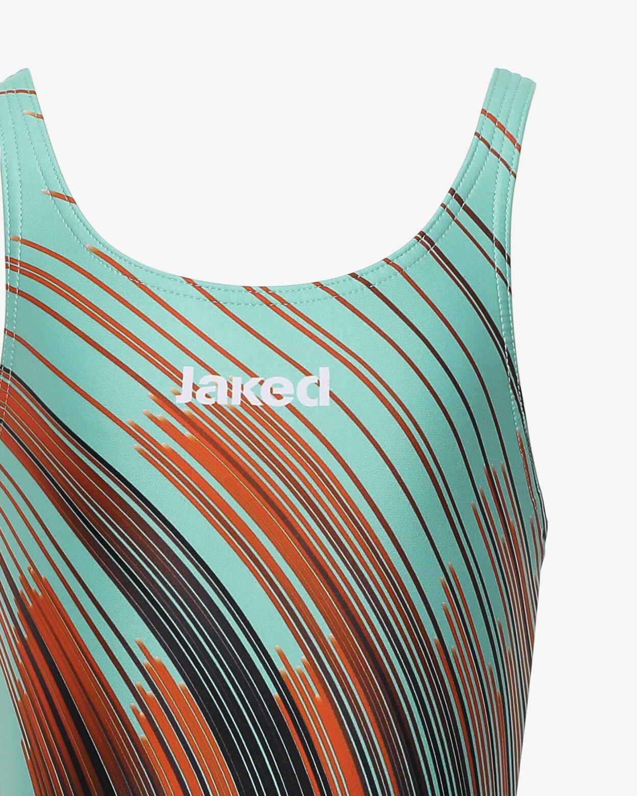maillot de bain turquoise pour fille en matière synthétique pour la natation 2/4