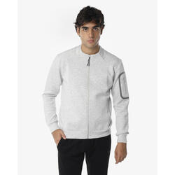 Sweat-shirt bleu marine pour homme en matière synthétique pour le fitness