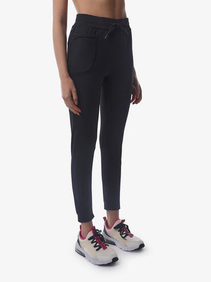 weiße synthetische Fitnesshose für Damen