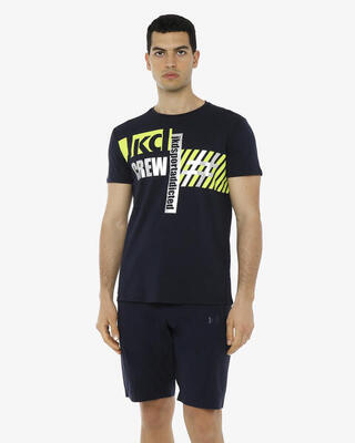 Zwart katoenen fitness-t-shirt voor heren