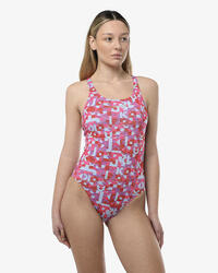 maillot de bain femme bleu clair en matière synthétique pour la natation