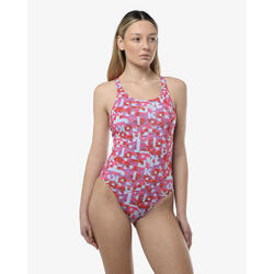 maillot de bain femme bleu clair en matière synthétique pour la natation