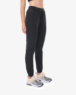 schwarze synthetische Fitnesshose für Damen