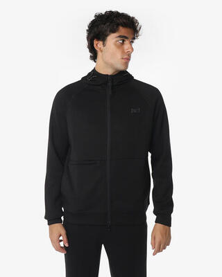 Marineblaues Herren-Sweatshirt aus synthetischem Material für Fitness