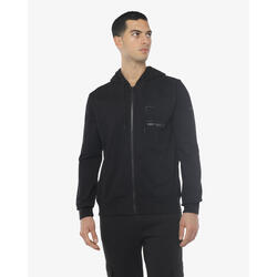 Sweat-shirt de fitness en coton bleu marine pour homme