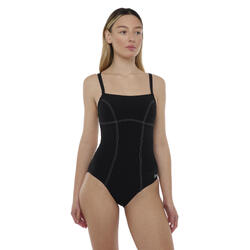maillot de bain synthétique noir pour femme