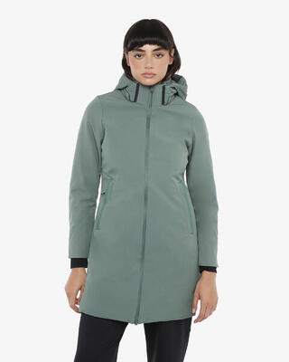 Damen-Fitnessjacke aus Synthetik in Militärgrün