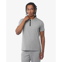 Polo turquoise pour homme en matière synthétique pour le fitness