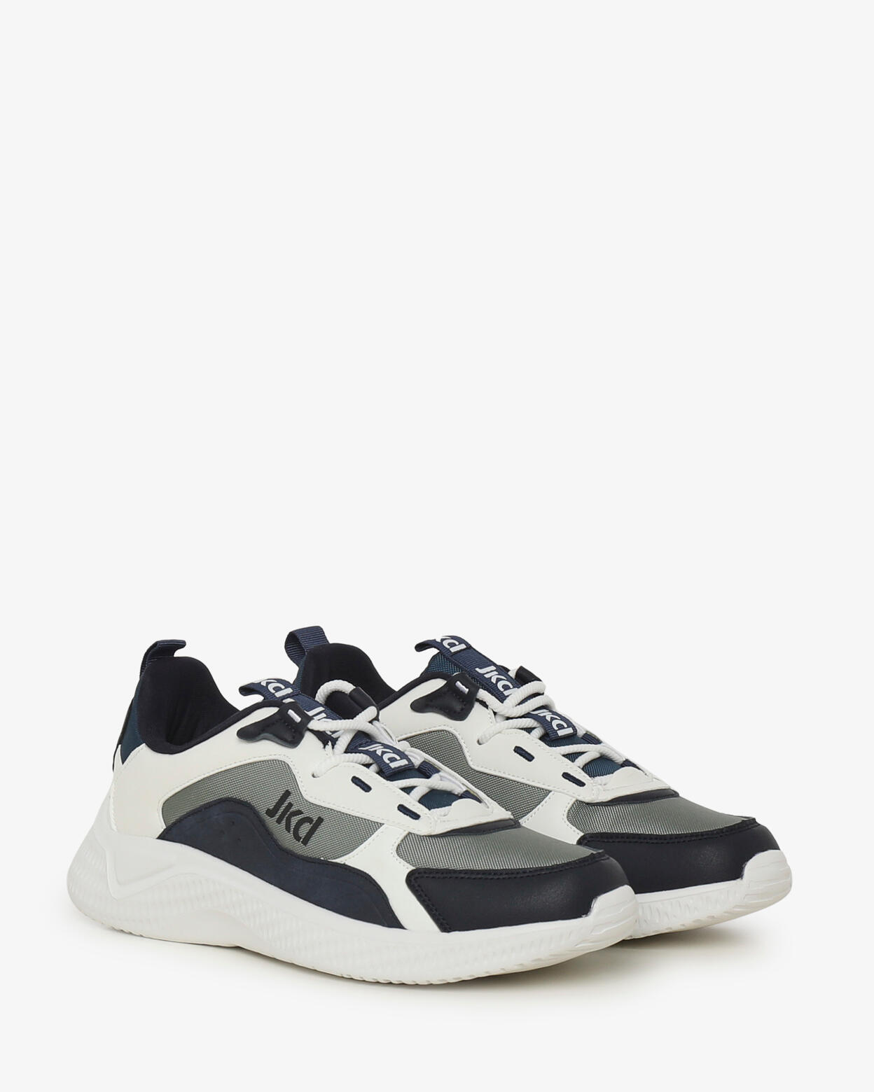 sneakers  blu e multicolor da uomo in mat. sintetico da fitness 2/5
