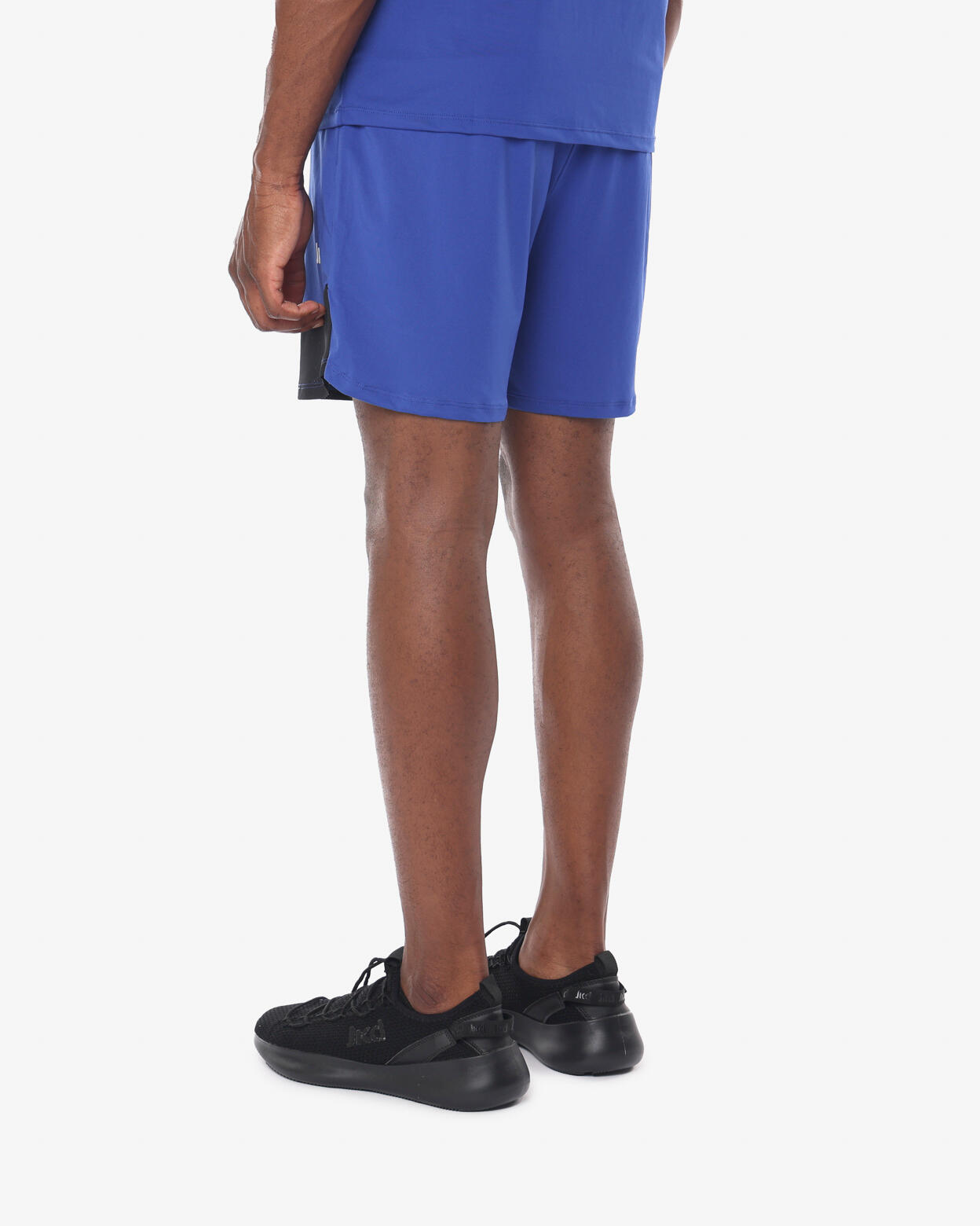 pantaloncini  blu da uomo in mat. sintetico da fitness 5/5