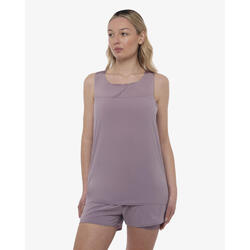 Débardeur de fitness synthétique noir pour femme