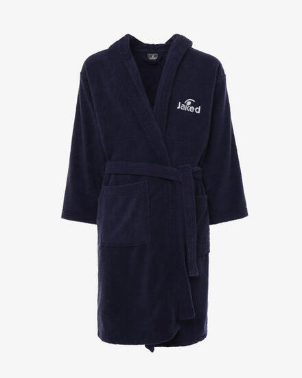 roter Fitness-Bademantel aus Baumwolle für Damen und Herren