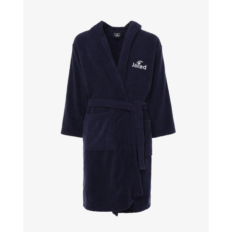 Peignoir de fitness en coton bleu marine pour hommes et femmes