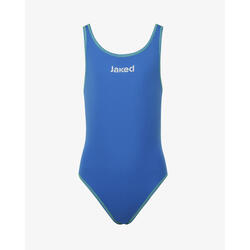 maillot de bain synthétique rouge et bleu pour fille