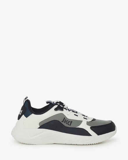 Baskets de fitness synthétiques bleues et multicolores pour hommes