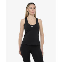 Débardeur de fitness synthétique noir pour femme