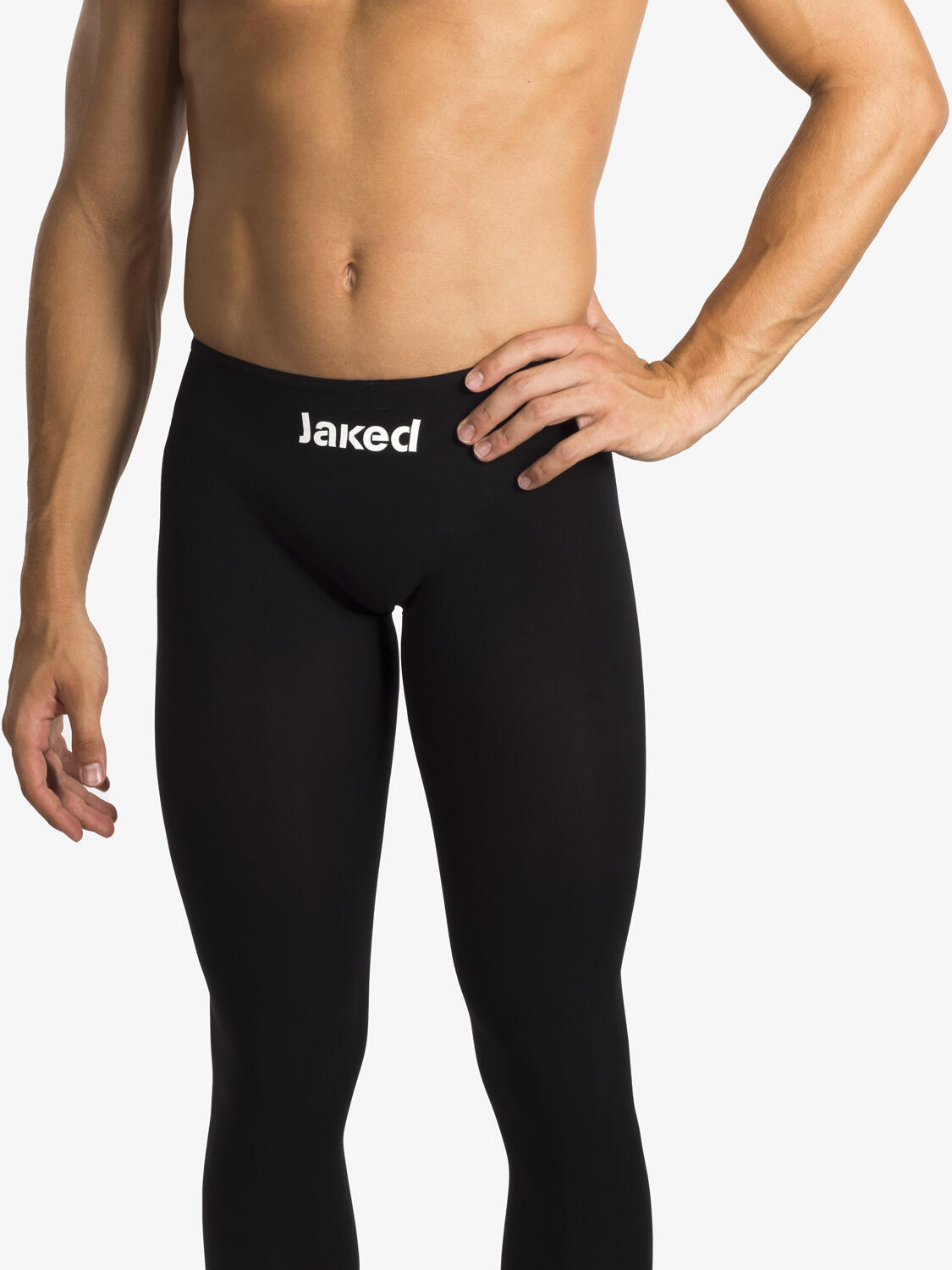 costume da gara  nero da uomo in mat. sintetico da nuoto 3/4