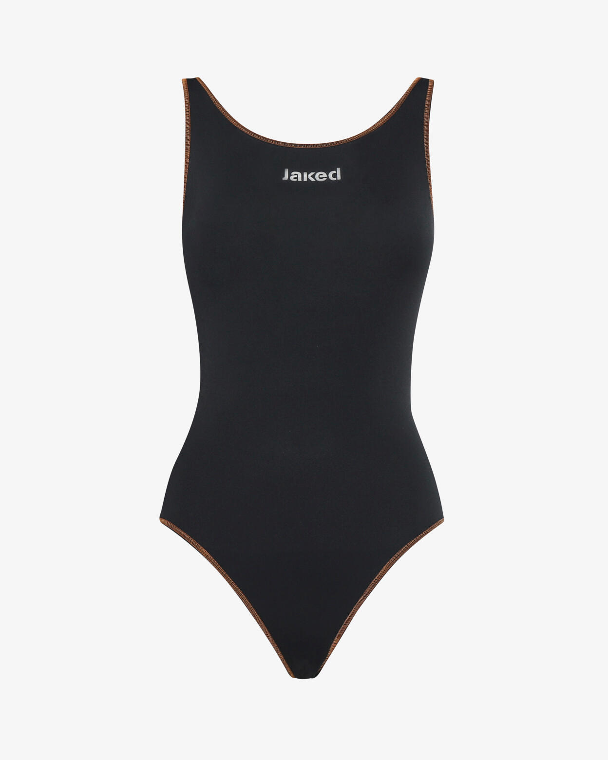 costume da piscina  nero e arancio da donna in mat. sintetico da nuoto 5/5