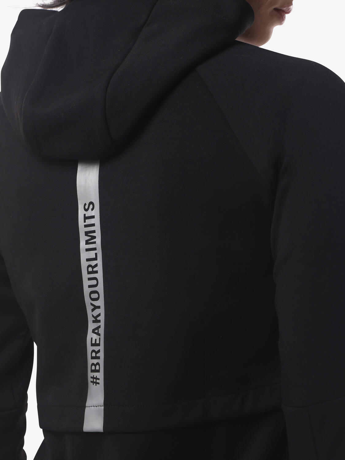 felpa  nero da donna in mat. sintetico da fitness 3/5